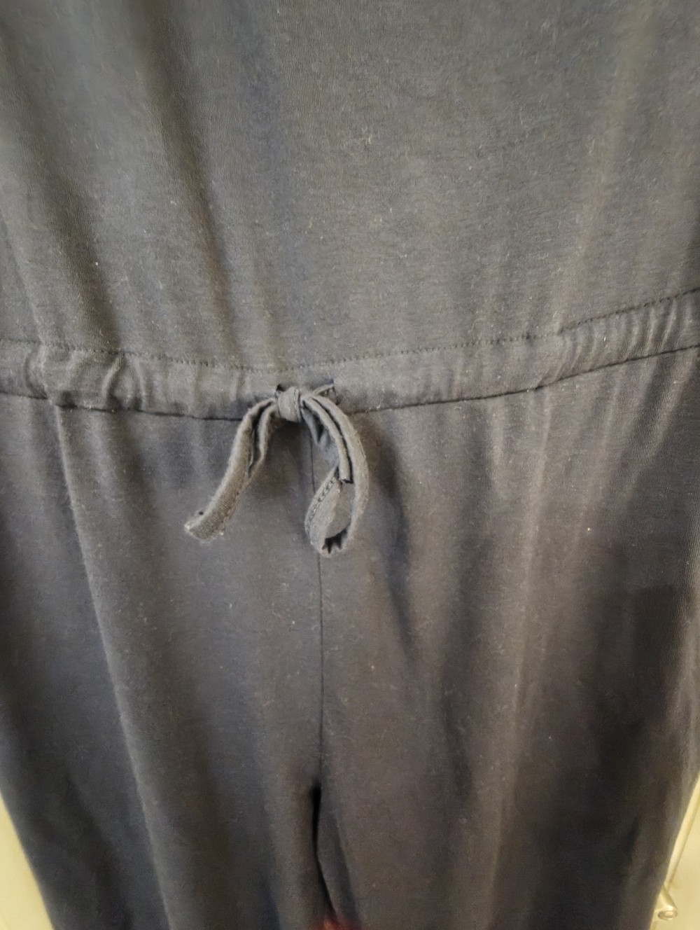 Women’s Navy Blue Jumpsuit with Drawstring Waist - Picture 4 of 4